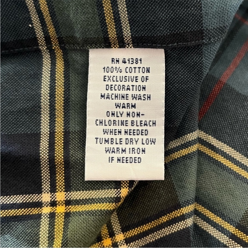 Ralph Lauren Green and Blue Plaid Button Down Shirt - Picture 4 of 4
